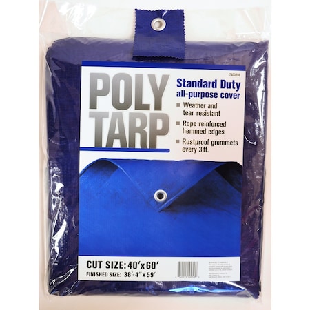 40 Ft. W X 60 Ft. L Light Duty Polyethylene Tarp Blue